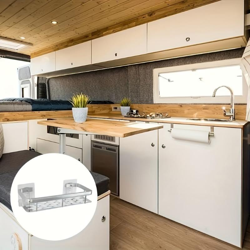 Ett lyxigt utrymme och hög kapacitet No-borrbar vägghylla för badrum och kök - lätt att installera, platsbesparande, legeringsstruktur, stark vidhäftning