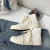 Spring's Little White Shoes Women's Pure White Versatile High-top Canvas Shoes Trendy Ryan Vulcanized Board Shoes