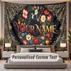 Floral Garden (239) Theme Custom Tapestry Personalized Custom Name Text Wall Hanging Tapestry Home Decor Background Cloth