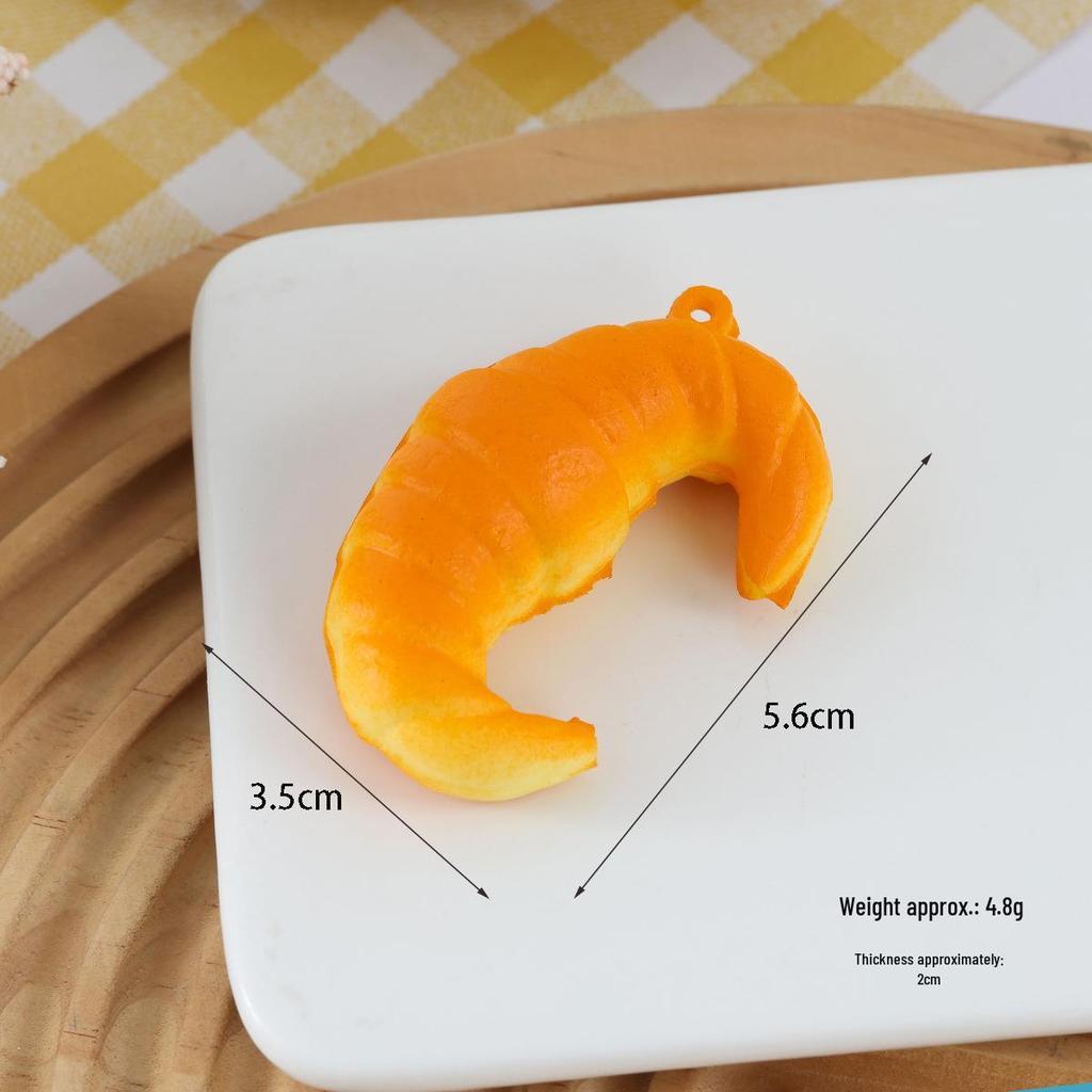 Mini-Brot-Schlüsselanhänger-Set: Lustiges Croissant, Ananasbrötchen, Baguette Spielzeug