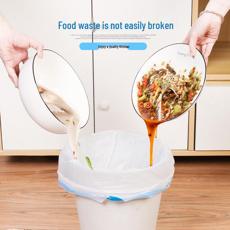 Thickened Large Drawstring Trash Bags for Kitchen & Dorm - Disposable & Portable with Automatic Closure