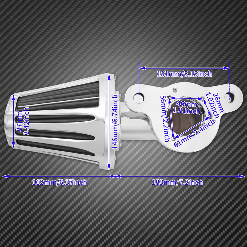 Motorcycle Chrome Air Cleaner Filter System Intake Kit For Harley Sportster XL 883 1200 48 72 Roadster Custom Super Low Iron