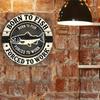 Fishing Slogan Metal Wall Art Retro Round Iron Tin Sign Vintage Home Decor
