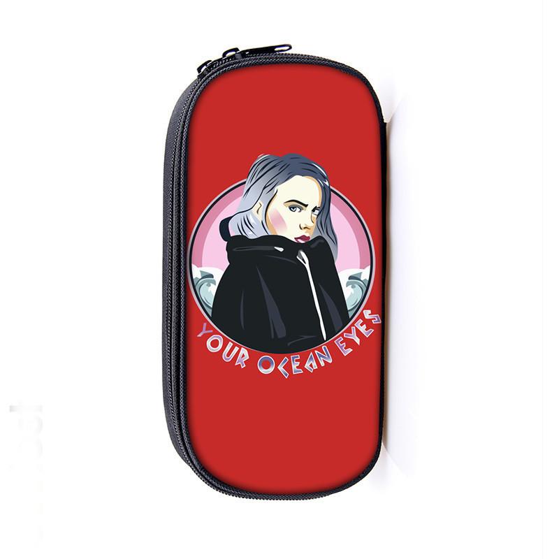 

Billie Eilish Notebook Pouch With Nylon Material For Students And Fans Style A