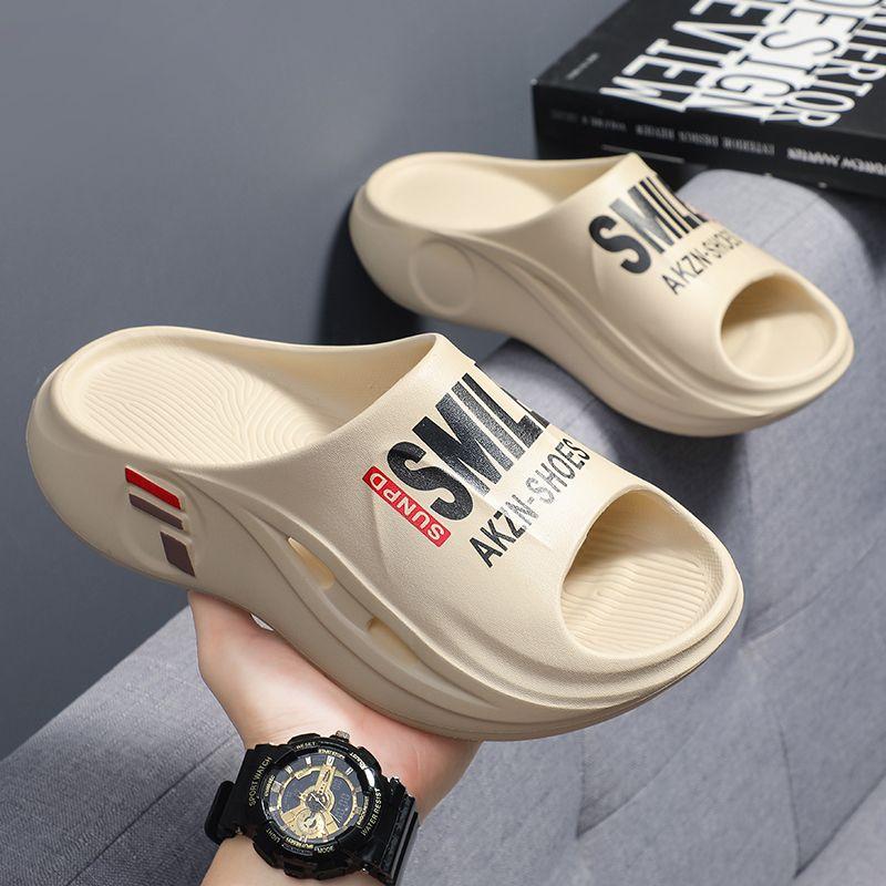 New High-End MenNon-Slip Odor-Resistant Thick Sole EVA Beach Slides Slippers SandalsComfortable and Fashionable.