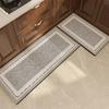 Kitchen Floor Mat Waterproof Non-slip Oil-resistant Leather Carpet PVC Gray Geometric Rug Home Decoration Mat Alfombra Cocina