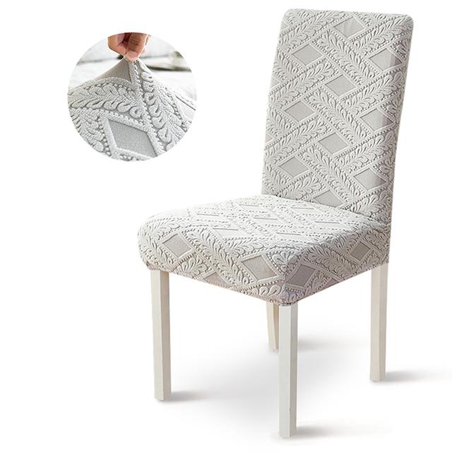 1/2/4/6 PCS New Jacquard Chair Cover Dining Room Stretch Spandex Chair Seat Cover Protector Case For Kitchen Wedding Banquet