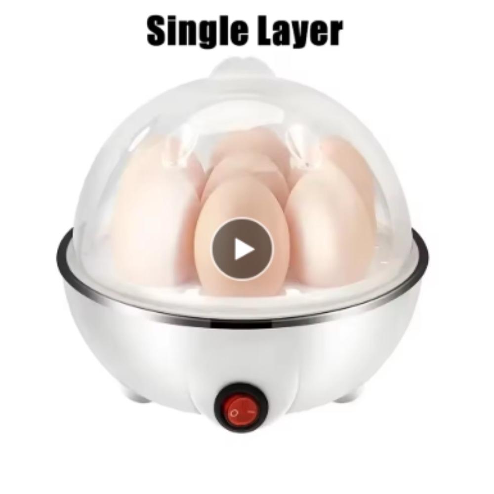 Multifunctional Electric Egg Boiler Monolayer Layer Egg Cooker Mini Steamer Kitchen Cook Breakfast Machine Breakfast Artifact