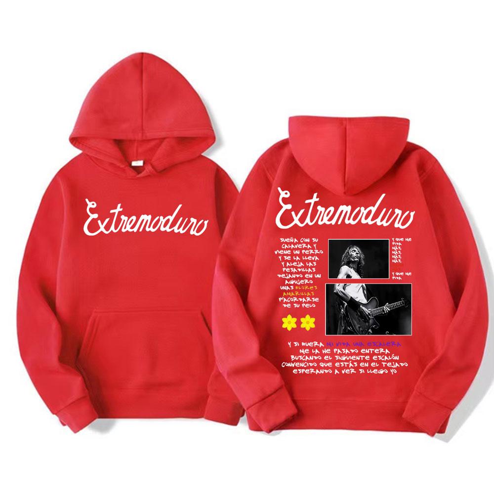 Rock Band Extremoduro Tour 2025 Merch Hoodies Herren Damen Mode Retro Lässig Gemütliches Sweatshirt Hip Hop Punk Stil Übergroßer Hoodie