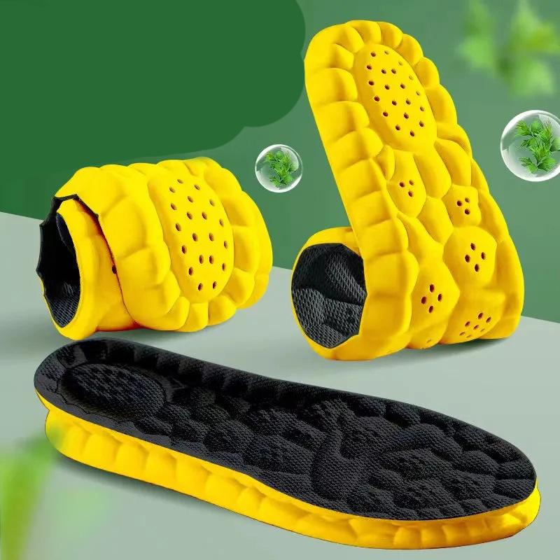 

4D Massage Insoles Super Soft Sports Shoes Insole for Feet Running Baskets Shoe Sole Arch Support Orthopedic Inserts Unisex 39-40 чёрный