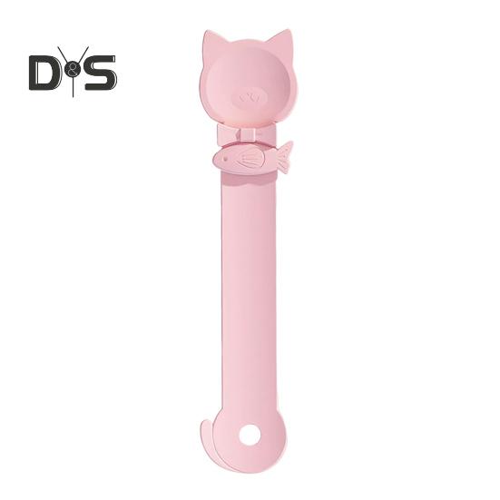 

1 шт/3 шт кормушка для кошек полоска ложка скользящая ложка для лакомств для домашних животных выдавливание корма для кошек ложка для лизания лакомств влажная еда розовый