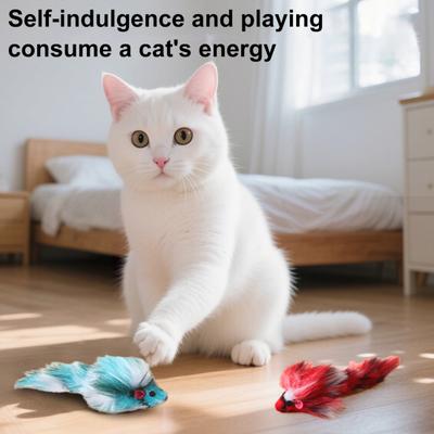 Peluche Topo Giocattolo per Gatto Colorato Topo in Finta Pelliccia Giocattolo per Gattini Giocattolo Interattivo per l'Istinto di Caccia per Gatti da Interno