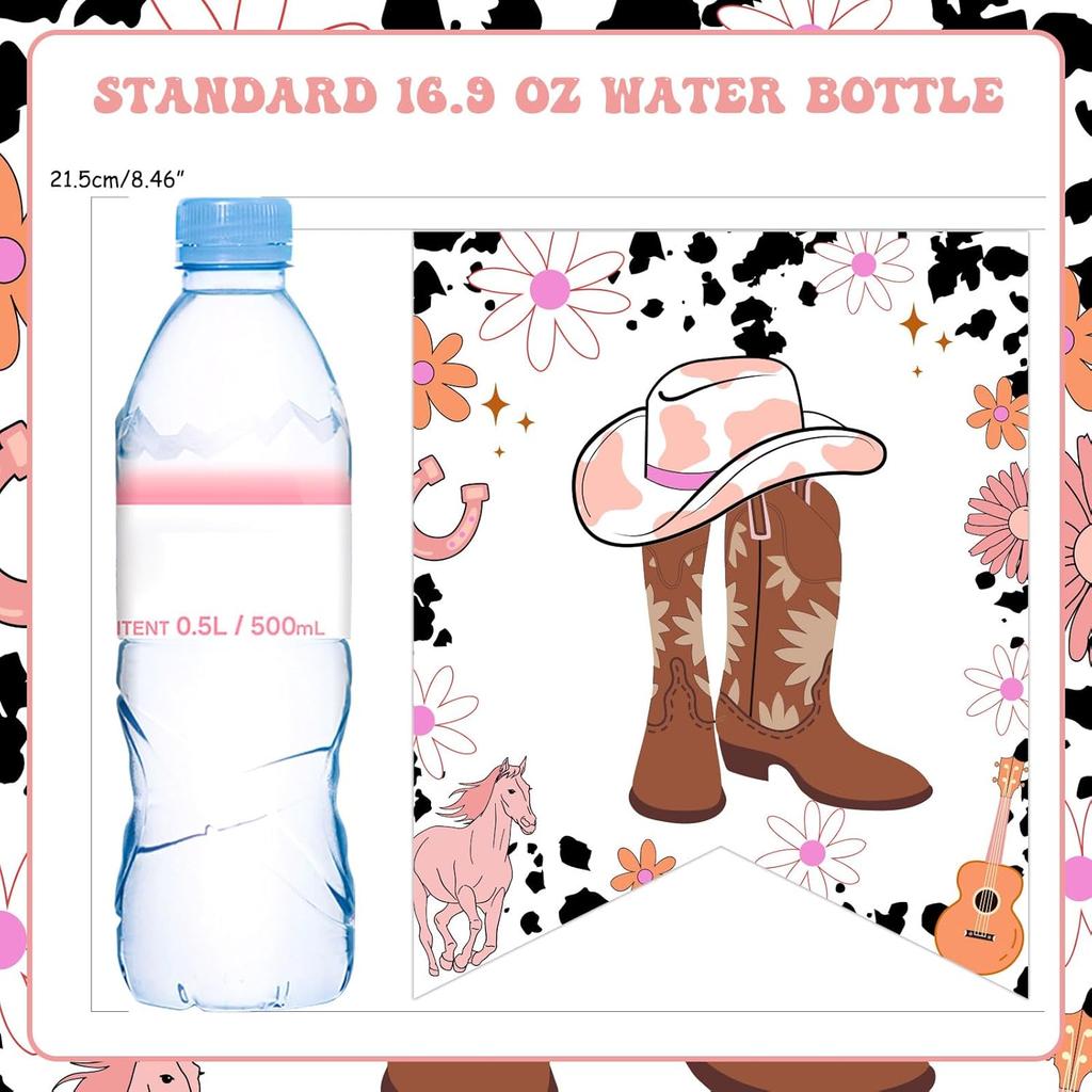 My First Rodeo 1st Birthday Banner, Western Cowgirl Theme, Pink Daisy Flower, Cardstock Banner for 1 Year Old Girl's Birthday Party Decorations