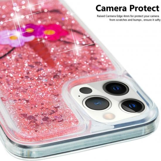 Kompatibilní s pouzdrem pro iPhone 5S pro dívku Třpytivé třpytivé plovoucí lesklé tekuté písky Průhledné měkké TPU silikonové nárazuvzdorné ochranné pouzdro pro iPhone 5 / 5S