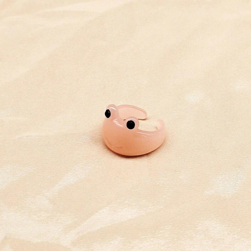 Cute Women Men Simple Design Rings Vintage Owl Frog Smiling Ring For Woman Girl Ancient Silver Color Retro Punk Jewelry Gift