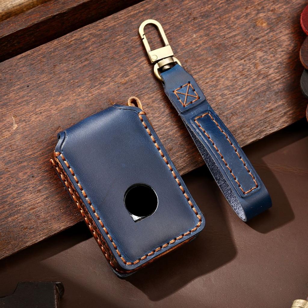 For Volvo XC60 XC90 S90 Car Key Cover Handmade Genuine Leather Protective Cover Scratch-resistant Smart Key Protection Cover