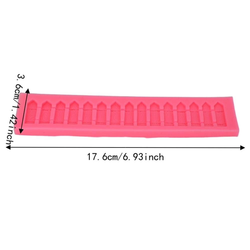 2pcs Non-Stick Surface Fondant Mold DIY Crafting Picket Fence Mold Silicone Cake Mold Baking