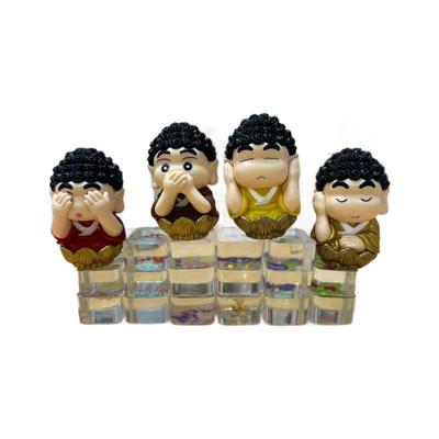 Zen Q Style Miniature Buddha Figurine - Desktop or Car Ornament