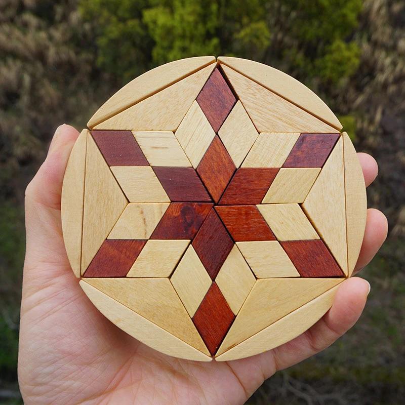

Mosaic Wooden Shape Game Brain Teaser Iq Challenge Games Rompecabezas Montessori Educational Toys Quebra Cabea Infantil