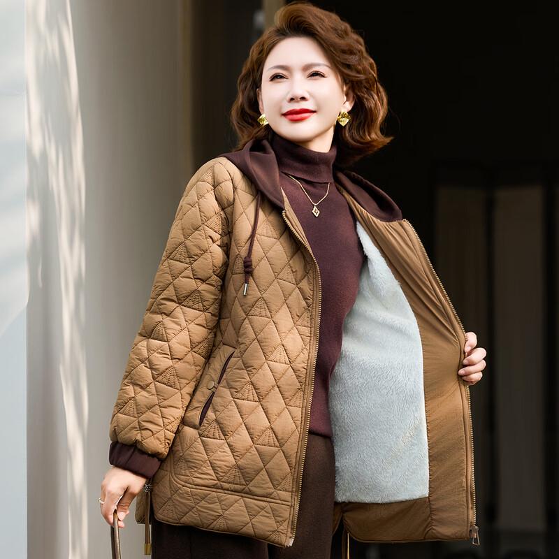 Women's Diamond Quilted Hooded Padded Jacket