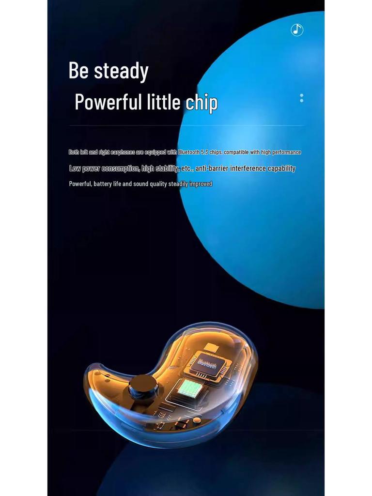 2025 New Mini Invisible Bluetooth Sleep Earphones - Ultra-Long Battery, Wireless, Comfortable for Side Sleeping, Ideal for E-sports.