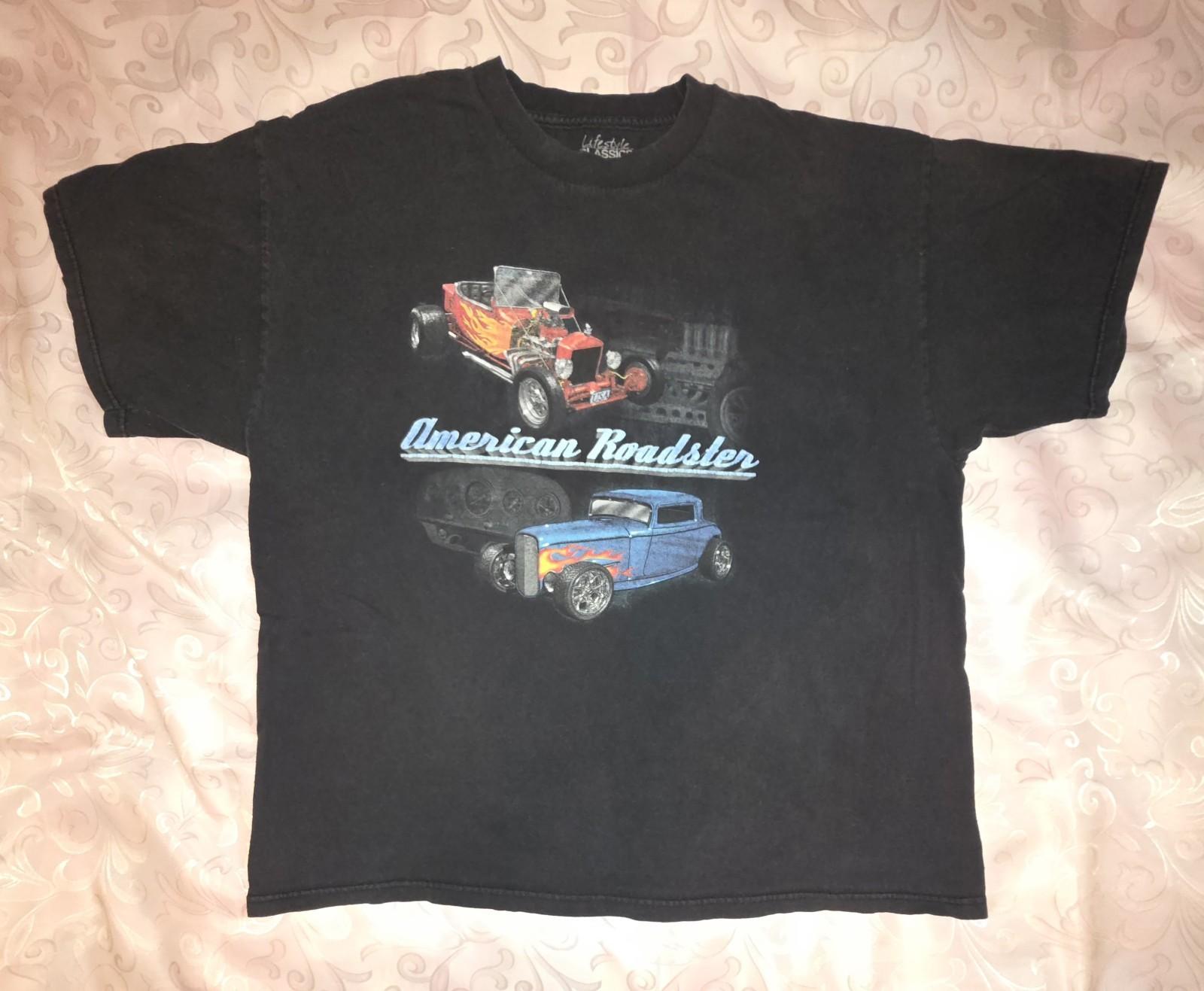 American Roadster T-shirt Men s 2XL XXL Hotrod Vintage T-bucket Unisex T-Shirt S