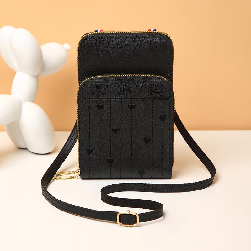 

Women s bag, mobile phone bag, small bag, new simple and fashionable spring shoulder messenger bag, one piece. чёрный