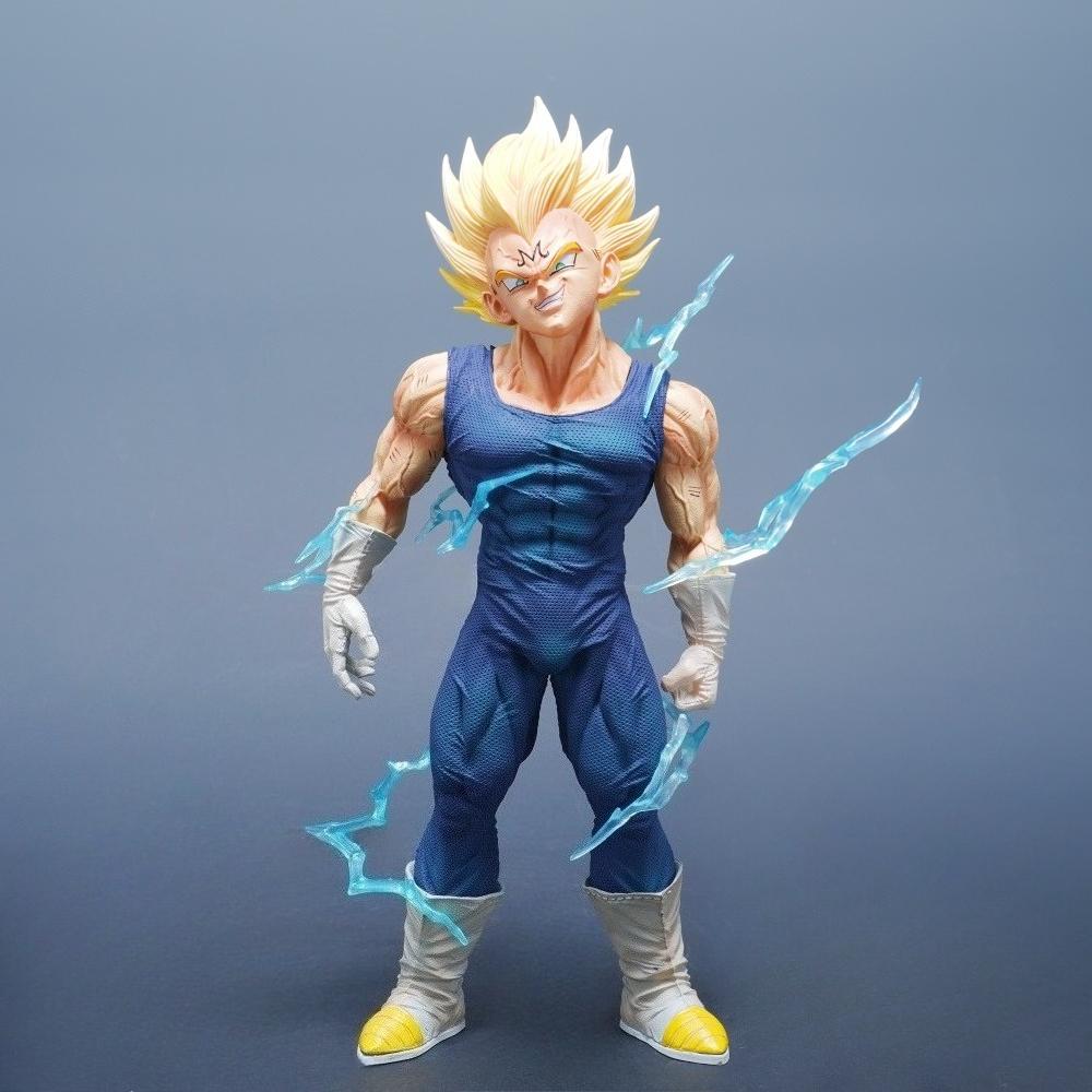 27cm/10.63in Anime Dragon Ball Figure Majin Vegeta Action Figures Pvc Statue Desktop Ornamen Collection Model Toys Gifts Round Sensory Compression