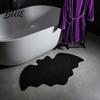 Fade Resistant Floor Bathroom Rug Web Mat Bath Carpet Spider Halloween Gothic Non-slip Mat Black Bat Rug for Home