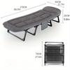 Patio Party Resting Folding Camping Bed, 170 Cm Adjustable Folding Deck Chair, Perfect for Travel Beach Camping Adventures