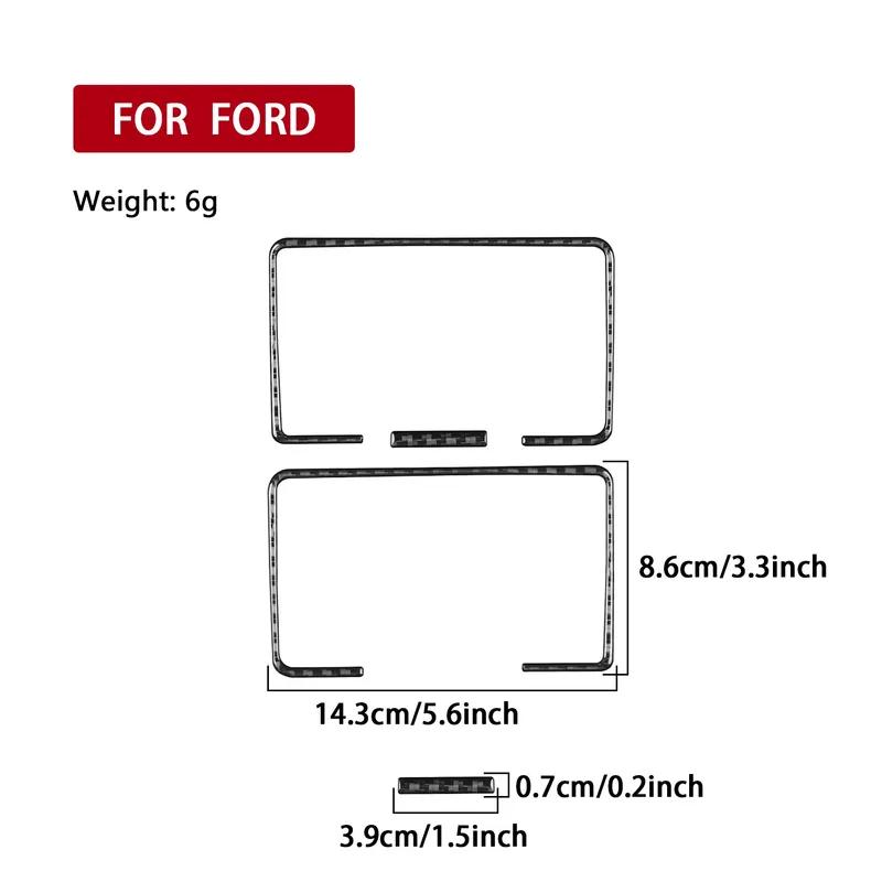 Carbon Fiber Car Accessories Vanity Makeup Mirror Panel Frame Modified Interior Cover Sticker Trim For Ford Focus MK3 2012-2018