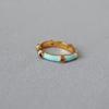 Handmade Enamel Bamboo Zircon Ring - Japanese and Korean Design, Delicate, Colorful, Stackable, Open, Simple and Exquisite