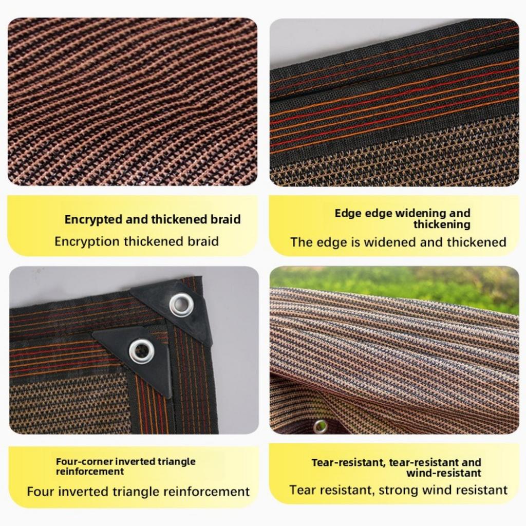 Tkanina PE odporna na promieniowanie UV - Trwała zewnętrzna siatka przeciwsłoneczna z otworami do podróży i ochrony przy basenie - Taras zewnętrzny | Tkanina oddychająca