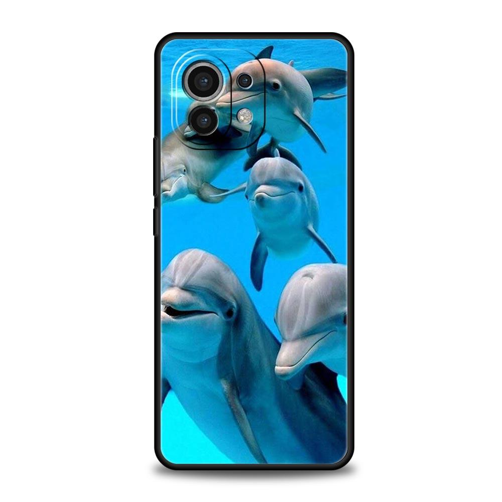 Ocean Animal Dolphin Phone Case For Xiaomi 12T 12 13 Pro Poco X3 NFC M3 F3 F4 M4 X4 Mi Note 10 11 Lite 10T 5G 11T 9T Soft Cover