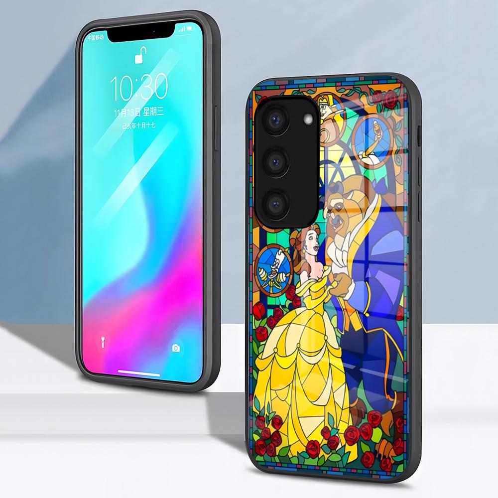 

Чехол для телефона B-BeautyS And The B-Beast для Samsung S26 S25 S24 FE S23 S22 S21 Plus S20 Ultra Note20Ultra Черная стеклянная крышка Galaxy S20