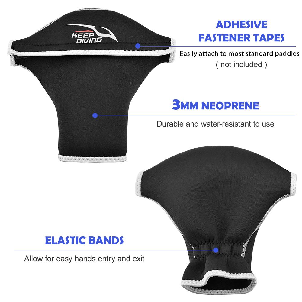 3mm Neoprene Paddle Water Resistant Gloves Paddle Mitts Kayak Paddling Mitts for Kayak Canoe Inflatable Boat