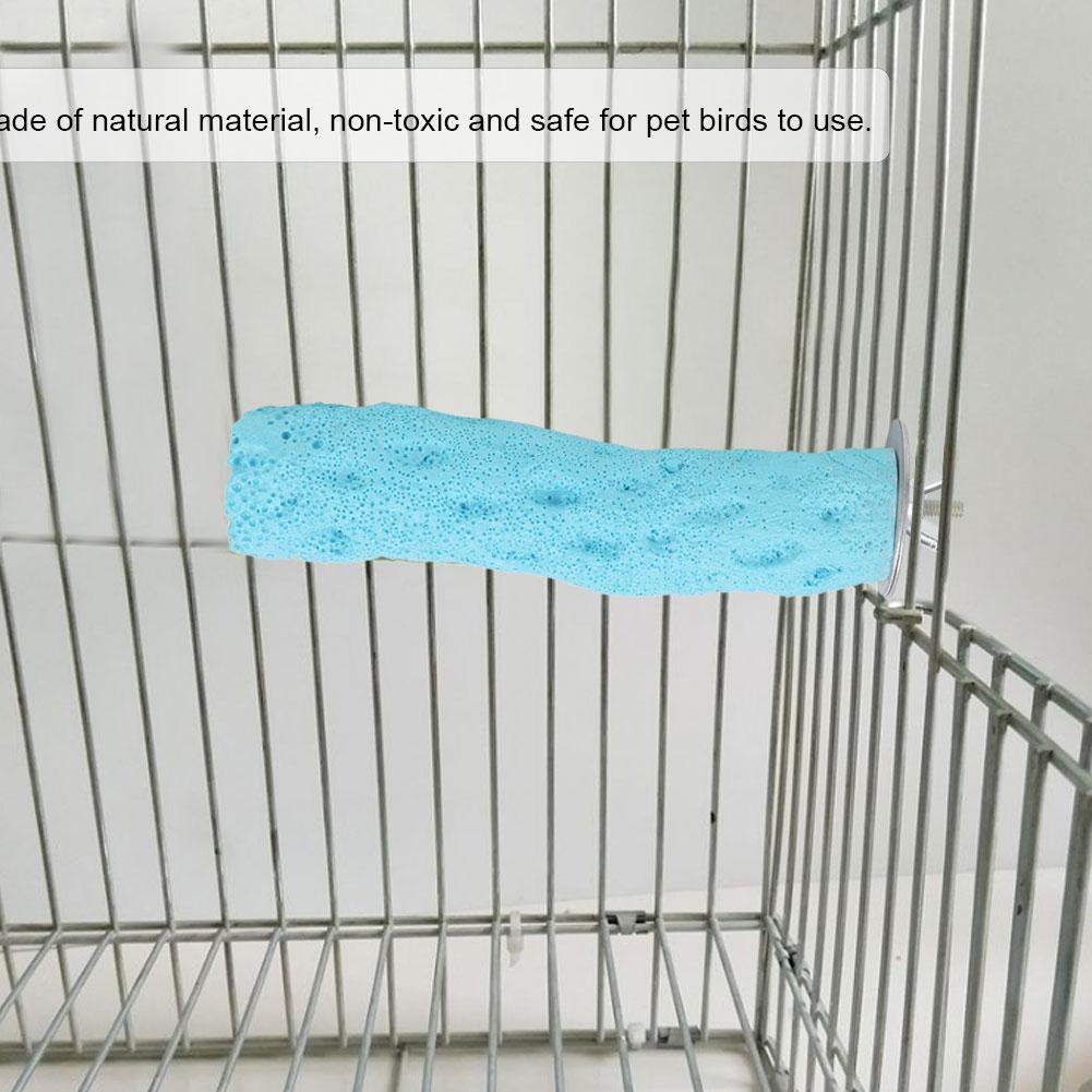 Pet Grinding Claw Bar Bird Cage Perches Standing Stick for Parrot Accessories(Blue S)