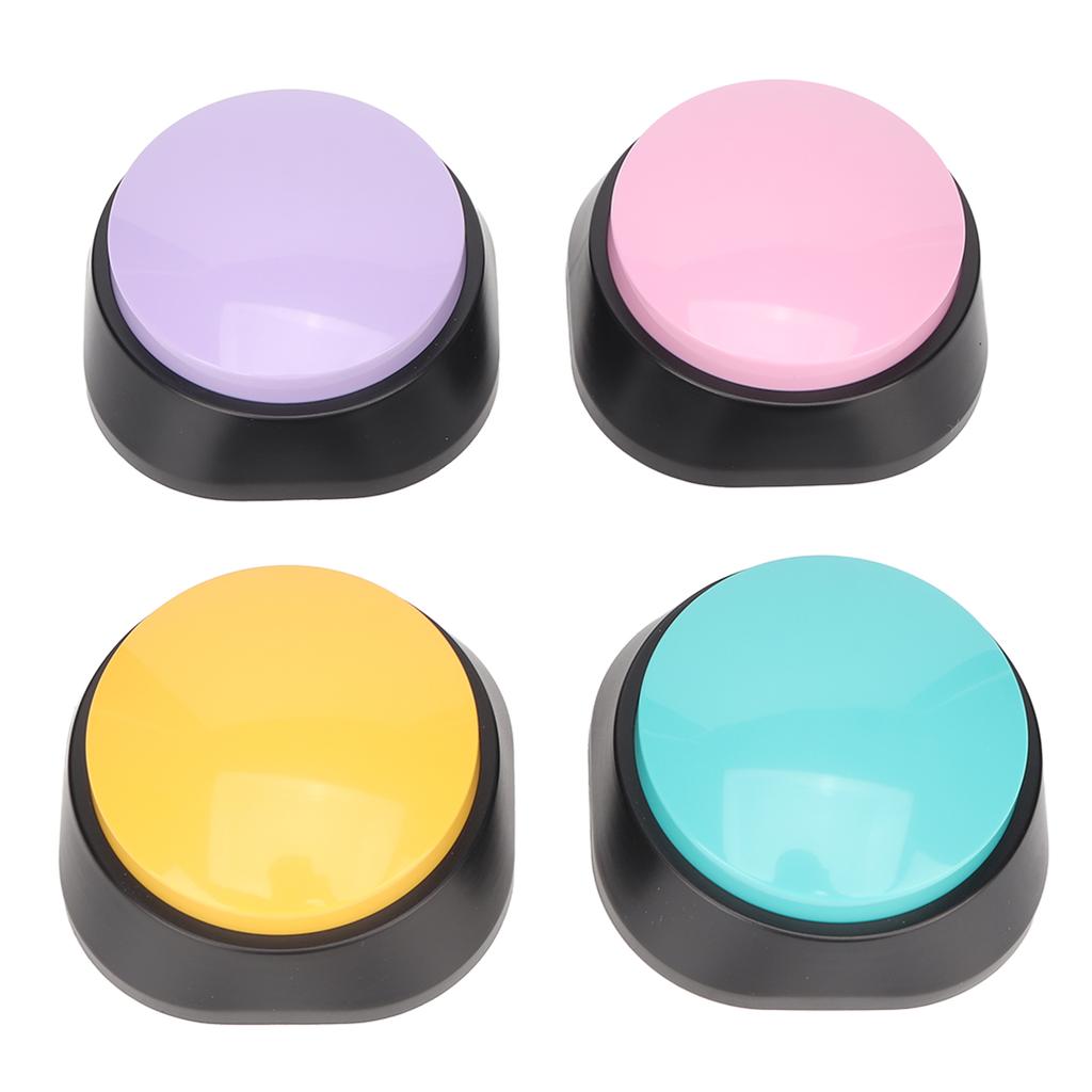 4Pcs Dog Buttons 30 Second Record Clear Sound Pet Training Buzzer for Communication Voice Recording
