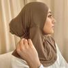 New Soft Band Modal Muslim Turban Hat Inner Hijab Caps Islamic Underscarf Bonnet India Hats Female Headwrap Turbante Mujer