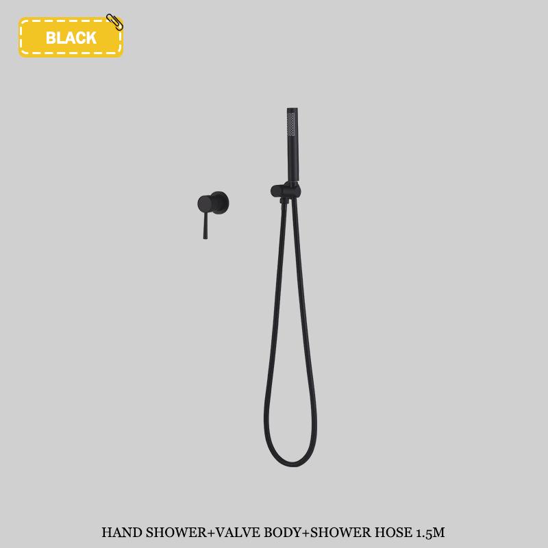 Luksusowy zestaw prysznicowy ścienny w kolorze szczotkowanego złota, ukryty system prysznicowy, mosiężna bateria mieszająca wodę ciepłą i zimną, deszczownica łazienkowa