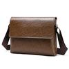 Men's Leather Bag Business Casual Single Shoulder Cross Bag Multi-functional Solid Color Briefcase