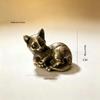 Brass Kitty Ornament - Office Desktop Ornament With Bored Retro Tea Pet Brass Decorative Pendant Multi-Style Statue
