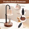 Candle Warmer Lamp 4 Speed Dimmable Flower Lamp Warmer with Timer and Height Adjustable Base for Office Bedroom Home Decoration