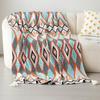 Bohemian Thick Fleece Blanket Office Nap Bed Throw Airplane Travel Cozy Warm Lightweight Soft Acrylic 130x170cm