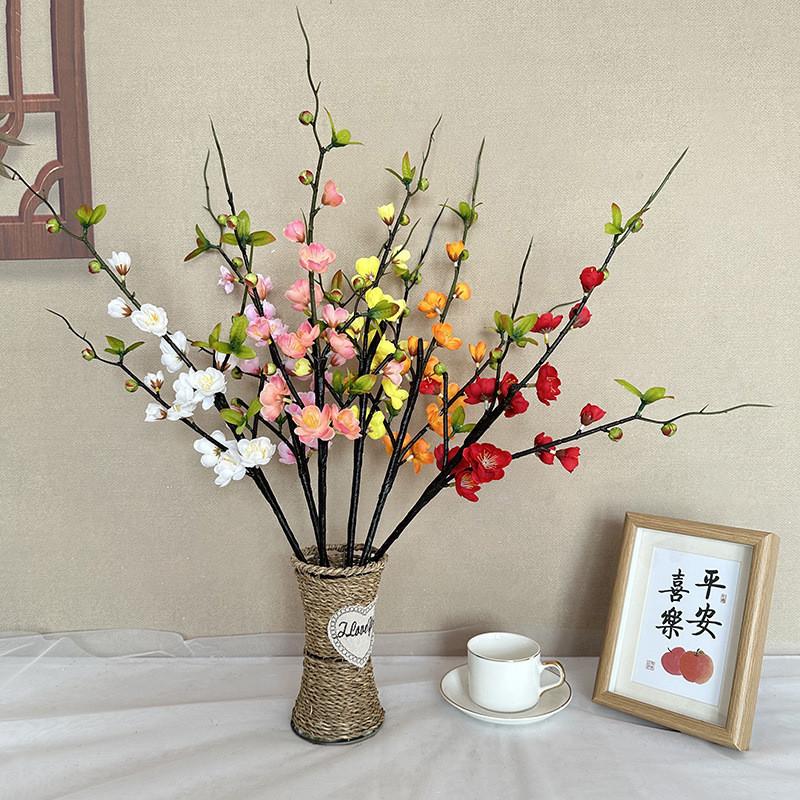 Artificial Peach Flower Blossom Wedding Hotel Restaurant Desktop Decoration