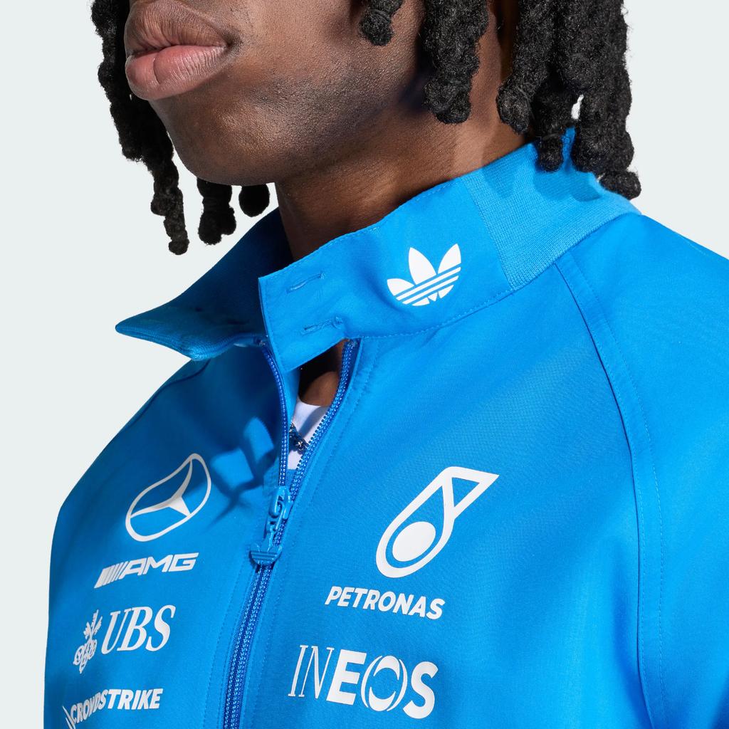 Adidas Originals X Mercedes-Amg Collaboration Petronas Formula 1 Team Blue Wonder Harrington Jacket Men Jacket KT-5125
