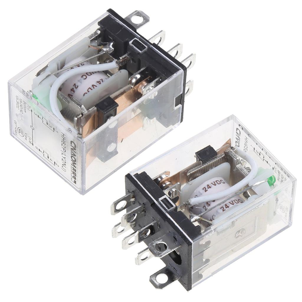 Coil Power Relay LY2NJ DC24V 10A Mini Electromagnetic Relay Electronic Modules DPDT 8 Pin LED Lamps Indication