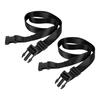 2PCS Luggage Strap Adjustable Polyester Baggage Buckle Strap for Travelling 150x2.5cmBlack