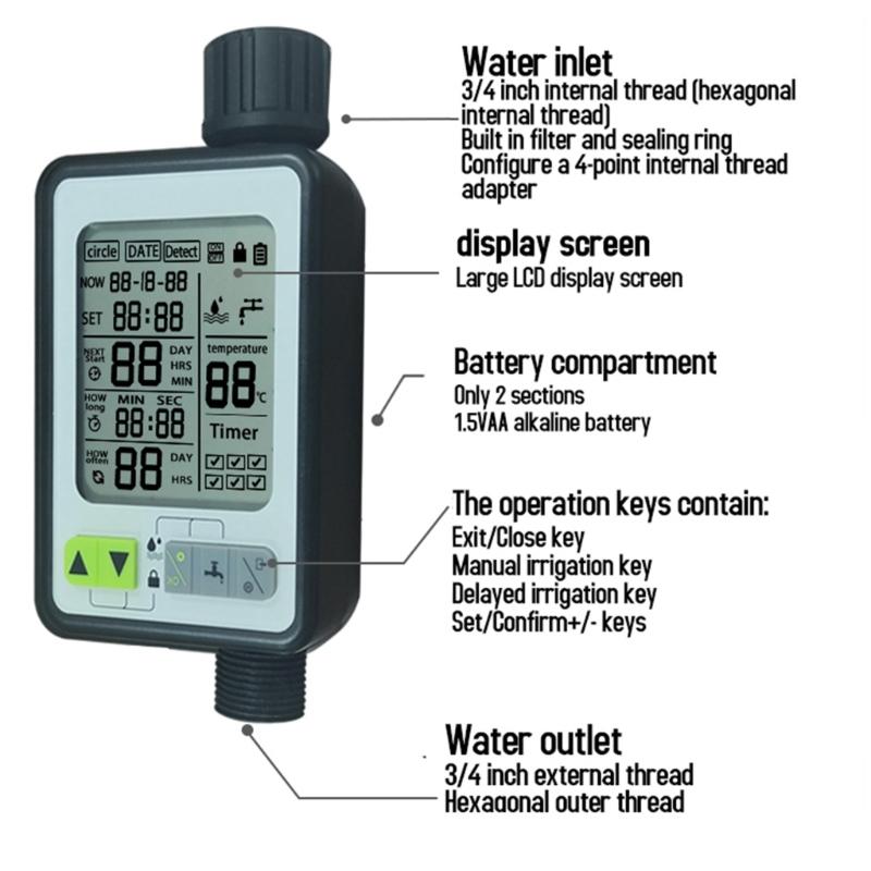 Automatic Water Timer Garden Digital Irrigation Machine Intelligent Sprinkler for Outdoor to Save Water&Time