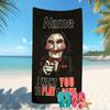 Customizable Personalized Beach Towels Billy the Puppet Themed designs.Suitable for the Beach, Yoga, Sports;ideal As Beach Accessories